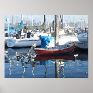 Wenig rotes Boot Poster