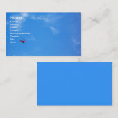 Wenig rotes Flugzeug Visitenkarte (Vorne/Hinten)