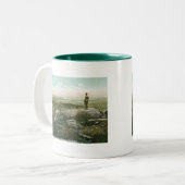 Wenig runde Spitze, Gettysburg-Schlachtfeld Vintag Zweifarbige Tasse (Vorderseite Links)