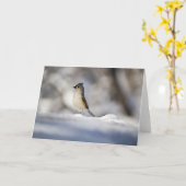 Wenig Schnee-Vogel Karte (Gelbe Blume)