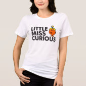 Wenig schwarze Beschriftung Fräulein-Curious | Tri-Blend Shirt (Vorderseite)