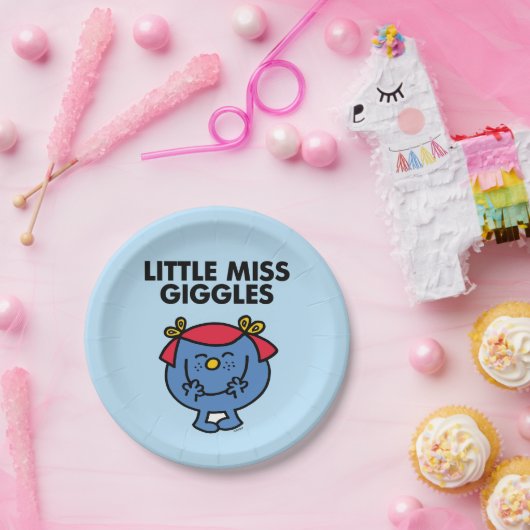 Wenig schwarze Beschriftung Fräulein-Giggles | Pappteller (Party)