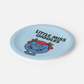 Wenig schwarze Beschriftung Fräulein-Giggles | Pappteller (Schrägansicht)