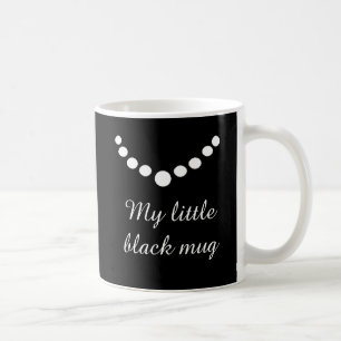 Wenig schwarze Tasse mit Perlengraphik