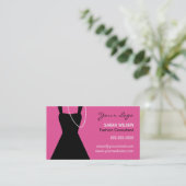 Wenig schwarzer KleiderVisitenkarte-Entwurf, Mode Visitenkarte (Stehend Vorderseite)