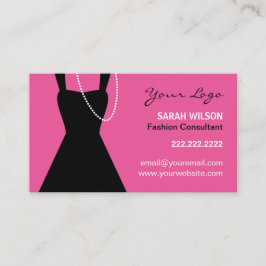 Wenig schwarzer KleiderVisitenkarte-Entwurf, Mode Visitenkarte