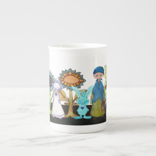 Wenig Senf-Samen u. Freunde entbeinen China-Tasse Porzellantasse