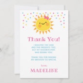 Wenig Sonnenschein dankt Ihnen Karten (Vorderseite)