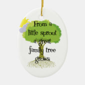 Wenig Sprösslings-Genealogie-Verzierung Keramik Ornament (Vorne)