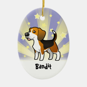 Wenig Stern-Beagle (addieren Sie Ihren Keramik Ornament