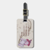 Wenig Tanzen-Ballerina-Elefant-Gepäckanhänger Gepäckanhänger (Vorderseite vertikal)