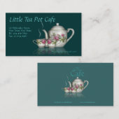 Wenig Tee-Topf-Café-Visitenkarte Visitenkarte (Vorne/Hinten)