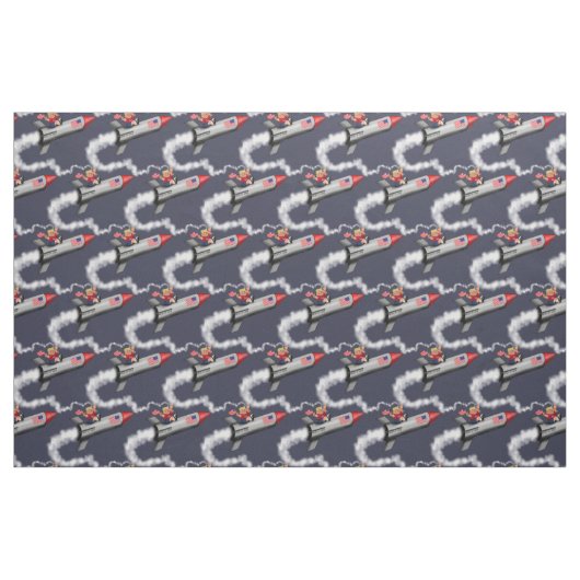 Wenig Trumpf auf einem Rocket Stoff (Fat Quarter (45,7 x 55,9 cm))