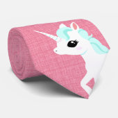 Wenig Unicorn mit blauer Mähnen-Krawatte Krawatte (Gerollt)