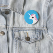 Wenig Unicorn mit rosa Mähnenknopf-Abzeichen Button (Beispiel)