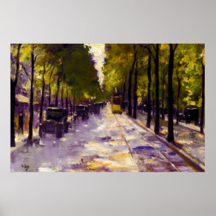 Wenig Ury Berlin Straße im Sonnenschein Poster