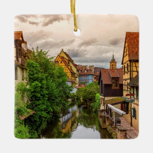 Wenig Venedig, zierliches Venise, in Colmar, Keramikornament (Vorderseite)