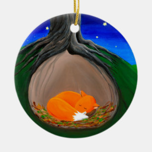 Wenig Waldland Fox Keramik Ornament