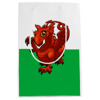 Wenig Waliser-Baby-roter Drache-Flaggen-Cartoon