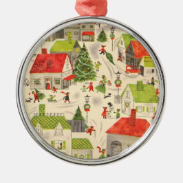 Wenig Weihnachtsdorf Ornament Aus Metall