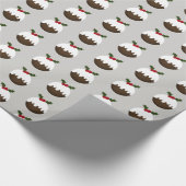 Wenig Weihnachtspudding-Muster Geschenkpapier (Ecke)