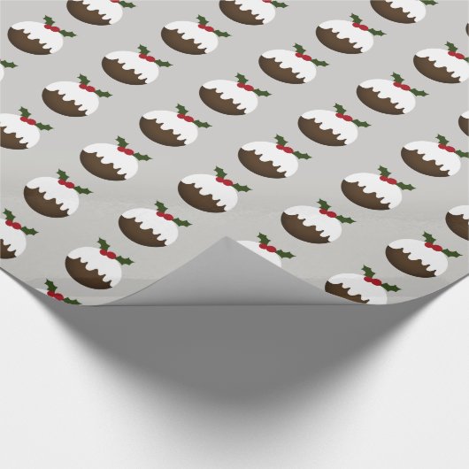 Wenig Weihnachtspudding-Muster Geschenkpapier (Ecke)