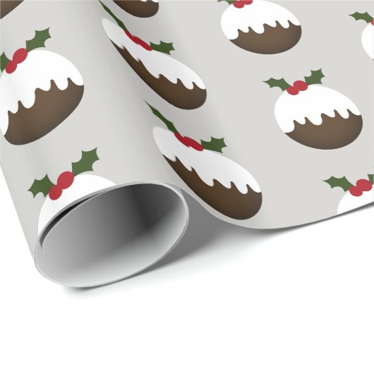 Wenig Weihnachtspudding-Muster Geschenkpapier (Rolleneckpunkt)