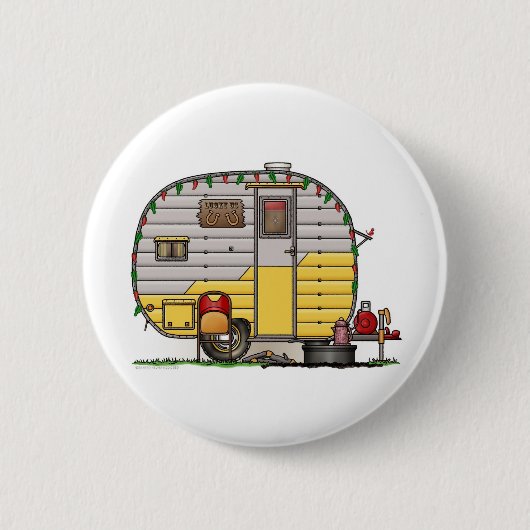 Wenig Western-Camper-Anhänger Button (Vorderseite)