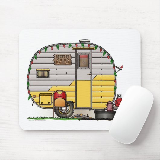Wenig Western-Camper-Anhänger Mousepad (Mit Mouse)