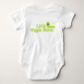 Wenig Wiggle-Wurm-heller Frühlings-GrünInchworm Baby Strampler (Rückseite)