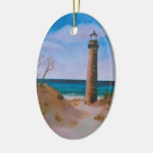 Wenig Zobel-Punkt-Leuchtturm-Verzierung Keramikornament (Links)