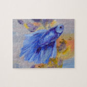Wenige blaue Betta Fische Puzzle (Horizontal)