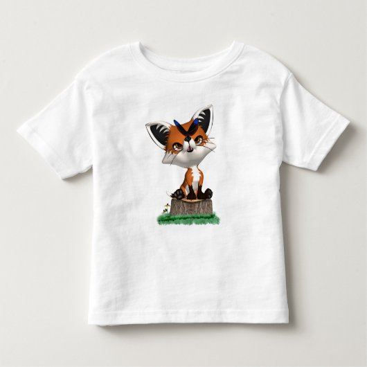 Wenige Fox- und Schmetterlings-T-Shirt Kinder u. Kleinkind T-shirt (Vorderseite)