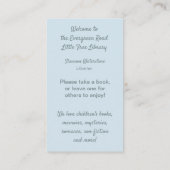 Wenige freie Bibliotheks-Gewohnheits-Visitenkarten Visitenkarte (Rückseite)