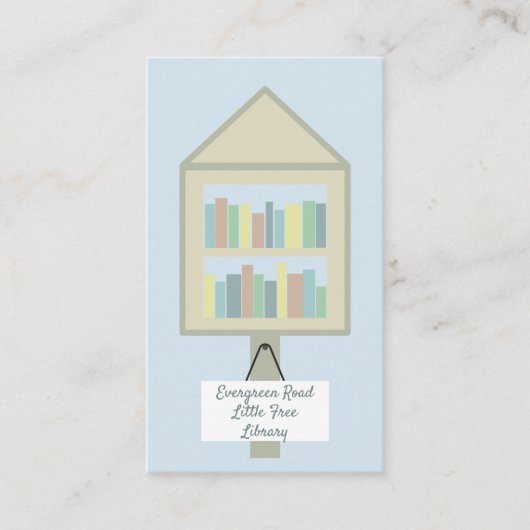 Wenige freie Bibliotheks-Gewohnheits-Visitenkarten Visitenkarte (Vorderseite)
