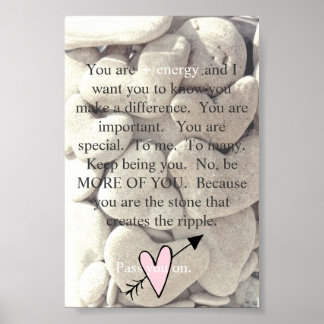 Wenige Liebe Leinwand für positive Energiemenschen Poster