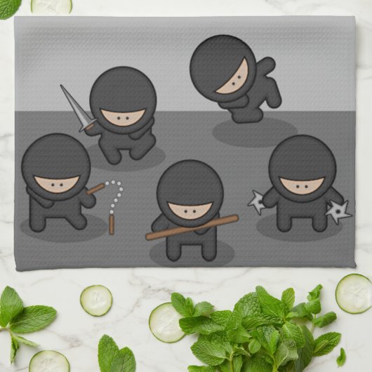 Wenige Ninjas Geschirrtücher (Gefaltet)