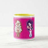 Wenige Süßigkeits-Mädchen Zweifarbige Tasse (Mittel)