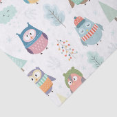 Wenige Weihnachtsfestliche Eulen Seidenpapier (Ausschnitt)