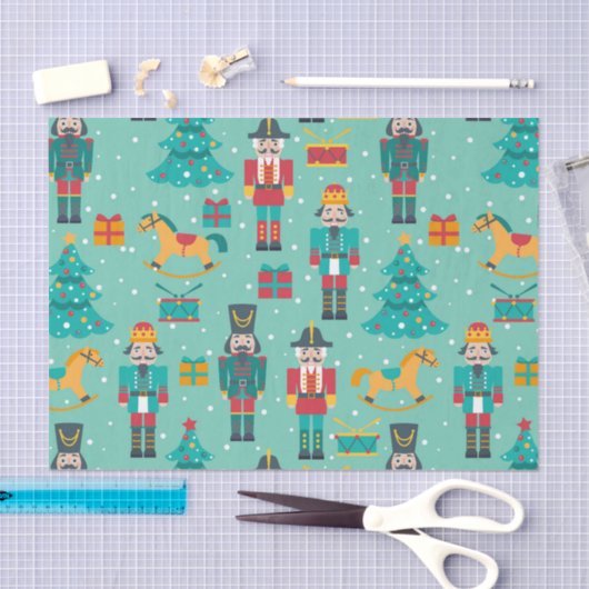 Wenige Weihnachtsfestliche Nussknacker Seidenpapier (Handwerk)