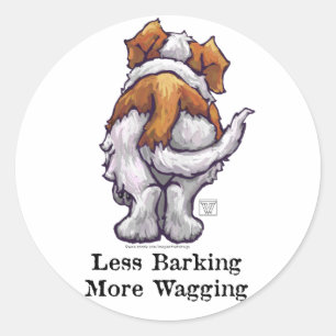 Weniger Abstreifen, Wagging Runder Aufkleber