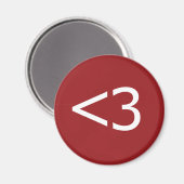 Weniger als drei Herzen Magnet (Vorderseite/Rückseite)
