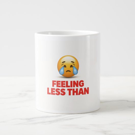Weniger als fühlen Jumbo-Tasse (Vorderseite)