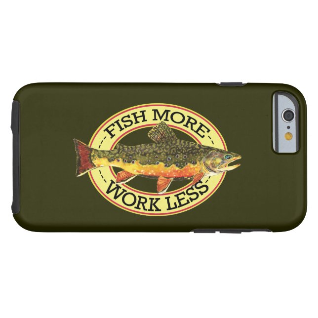 Weniger Arbeit, mehr Fischer Case-Mate iPhone Hülle (Rückseite Horizontal)