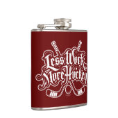 Weniger Arbeit mehr Hockey Flachmann (Rechts)