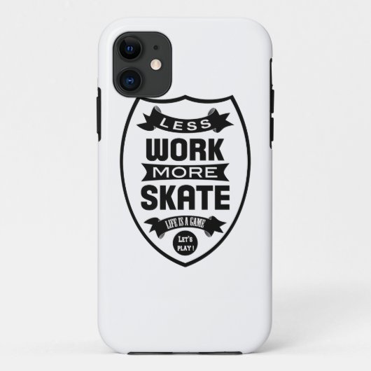 Weniger Arbeit mehr Skate - Skateboard Case-Mate iPhone Hülle (Rückseite)