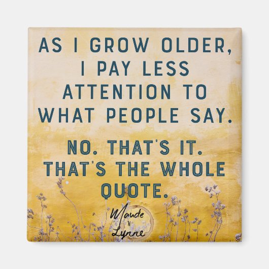 Weniger Aufmerksamkeit Magnet (Vorne)