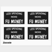 Weniger Ausgaben für mehr FU-Geld Rechteckiger Aufkleber (Blatt)