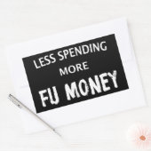 Weniger Ausgaben für mehr FU-Geld Rechteckiger Aufkleber (Umschlag)