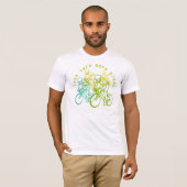 Weniger Autos mehr Fahrräder T-Shirt (Vorne ganz)
